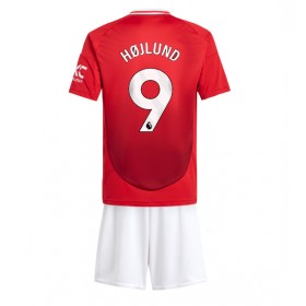 Manchester United Rasmus Hojlund #9 Heimtrikot 2024-25 Kurzarm (+ kurze hosen)